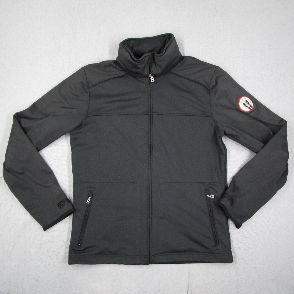 Bogner Mens Full Zip Jacket Gray Textured Performance Coat Size M 1850-163